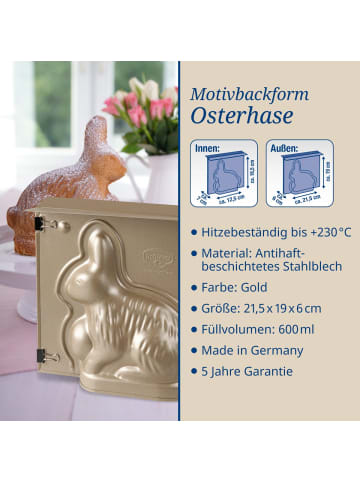 Dr. Oetker Osterhase Backform aus der Serie Goldiges Ostern