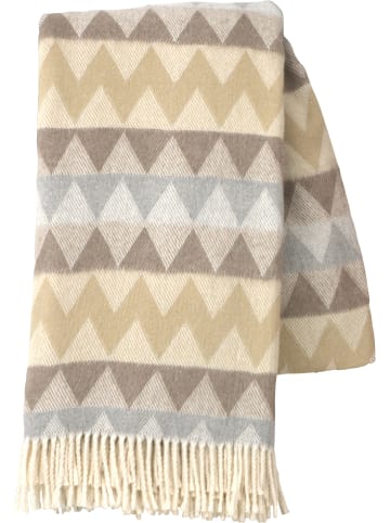 Erwin Müller Jacquard, Baumwollmischung Plaid in beige