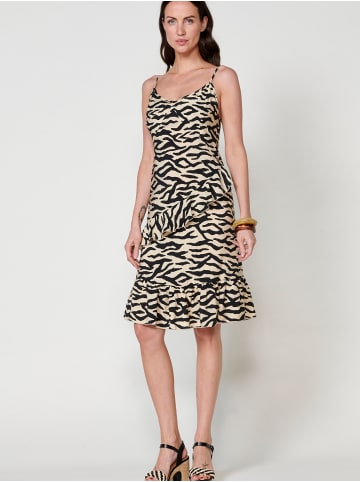 KOROSHI Kurzes kleid mit trÃ¤gern im animal-print. in SCHWARZ