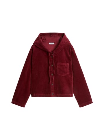 Marc O'Polo DENIM Kapuzen-Cordbluse relaxed in Deep Burgundy
