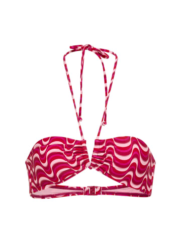 LSCN BY LASCANA Bandeau-Bikini-Top in pink waves