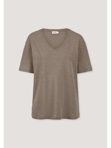 Hessnatur Hessnatur T-Shirt Oversize aus Leinen und Bio-Baumwolle in mocca