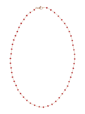 NAEMI Women Necklace in Rose Gold Red