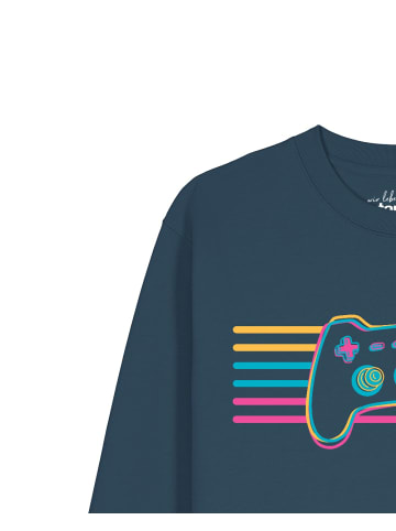 wat? Apparel Sweatshirt Retro Joystick in Petrol
