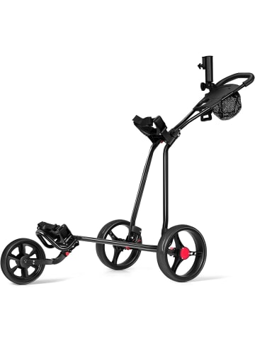 COSTWAY Golftrolley 3 Rad Klappbar in Schwarz