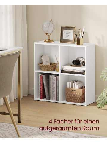 VASAGLE Bücherregal Custos in Weiß - (B)24 x (H)65.5 x (T)65.8 cm