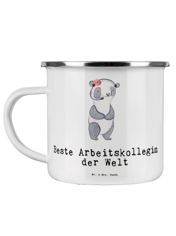 Mr. & Mrs. Panda Kaffeetasse Panda Beste Arbeitskollegin der Wel... in Weiß
