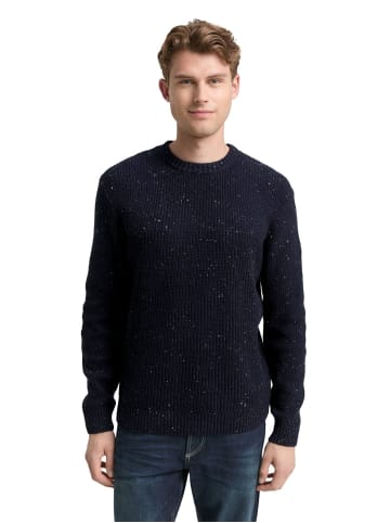 Tom Tailor Pullover STRUCTURED MIX CREWNECK PULLOVER in Blau