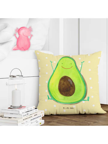 Mr. & Mrs. Panda kuschelkissen 40x40 Avocado Glücklich ohne Spruch in Gelb Pastell