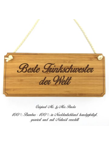 Mr. & Mrs. Panda Wegweiser Trinkschwester mit Spruch in Keine Angabe