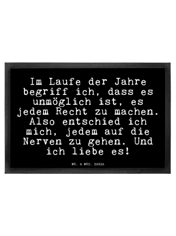 Mr. & Mrs. Panda Fußmatte außen Im Laufe der Jahre... mit Spruch in Schwarz