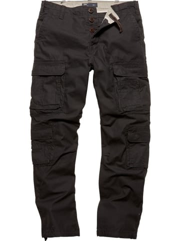 Vintage Industries Cargohose in Schwarz