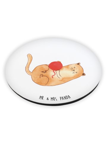 Mr. & Mrs. Panda Kühlschrankmagnet Katze Wolle ohne Spruch in Weiß