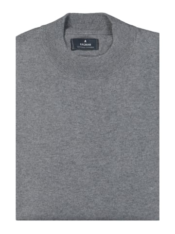 Ragman Strickpullover mit Stehkragen in Grau