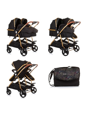 Chipolino Geschwisterkinderwagen Duo Smart in schwarz