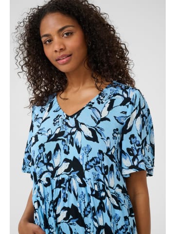 Kaffe Kleid KAjessi Loose fit in Blue Graphic Flower