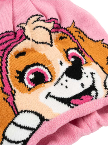 Paw Patrol Paw Patrol Strickmütze Skye Wintermütze mit Bommel Mütze in pink