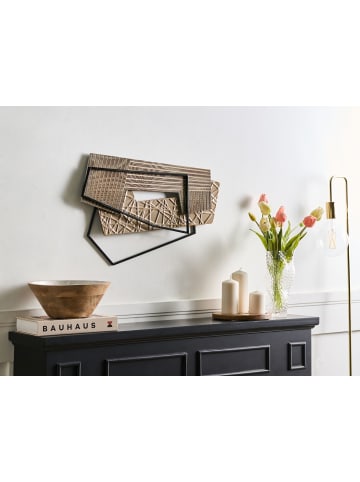 Beliani Wandobjekt ENNIS in Braun/Schwarz - (W) 57 x (H) 36 x (L) 3 cm