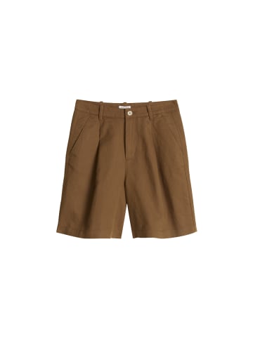 Marc O'Polo DENIM Bundfalten-Shorts regular in Umbra Brown