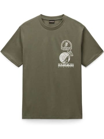 Napapijri T-Shirt "S-Funes Ss" in Grün