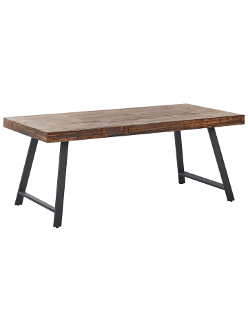 Beliani Esszimmertisch WARTON in Braun/Schwarz - (W) 90 x (H) 74 x (L) 180 cm