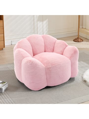 ABRIHOME Sofa in Rosa Lotus Form mit Kurzflor Bezug kompakt für Wohnzimmer