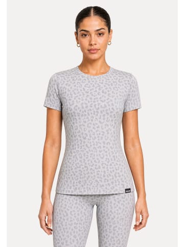 SMILODOX LEO T-Shirt Velvara in Grau Leo