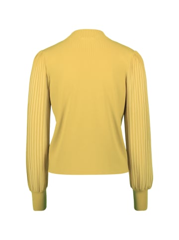 Zero  Strickpullover mit transparenten Ärmeln in Oil Yellow