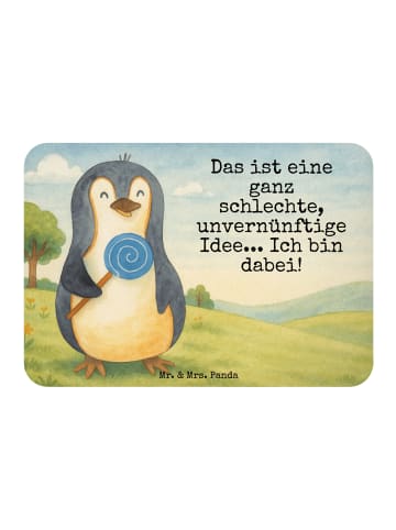 Mr. & Mrs. Panda magnet Pinguin Lolli Design mit Spruch in Weiß