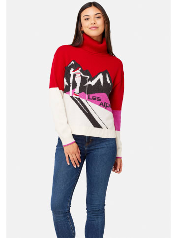 Krimson Klover Pullover Les Alpes Turtleneck in racing red