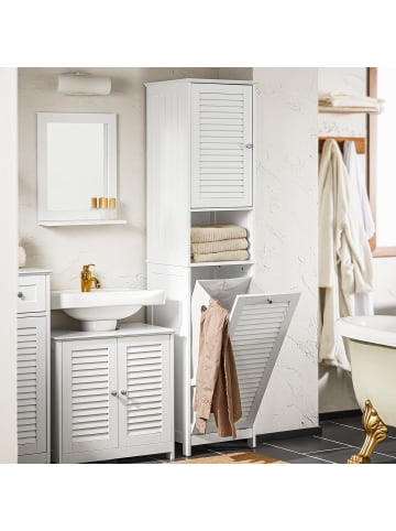 SoBuy Hochschrank in Weiß - (B)40 x (H)170 x (T)38cm