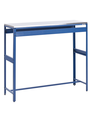 Beliani Stehtisch MAENZA in Blau/Silber - (W) 120 x (H) 105 x (L) 40 cm
