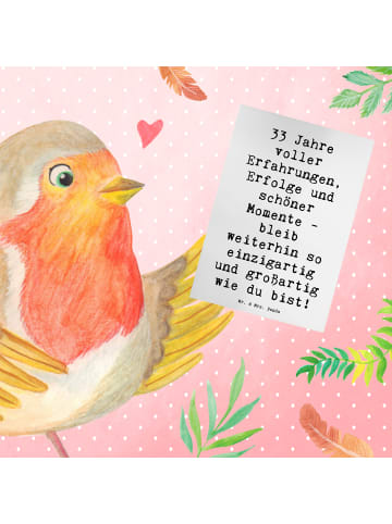 Mr. & Mrs. Panda valentinstagskarte Spruch 33. Geburtstag mit Sp... in Weiß