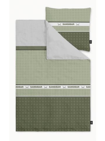 Sansibar 135x200 Bettwäsche Cubes in Grün, 135x200 cm