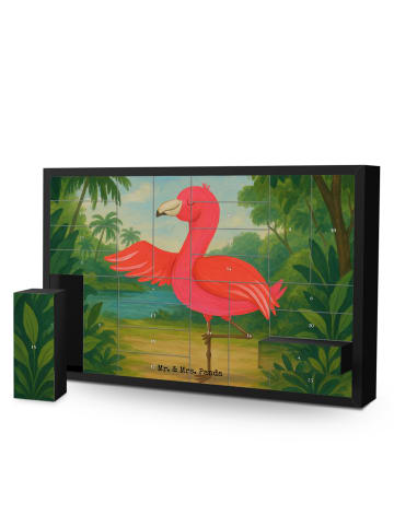 Mr. & Mrs. Panda Befüllbarer Adventskalender Flamingo Yoga Desig... in Weiß