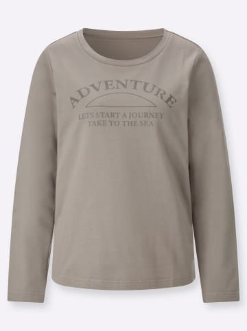 Sieh an! Sweatshirt in taupe-dunkeltaupe