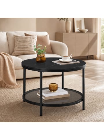 VASAGLE Couchtisch Baris in Schwarz - (B)65 x (H)46 x (T)46 cm