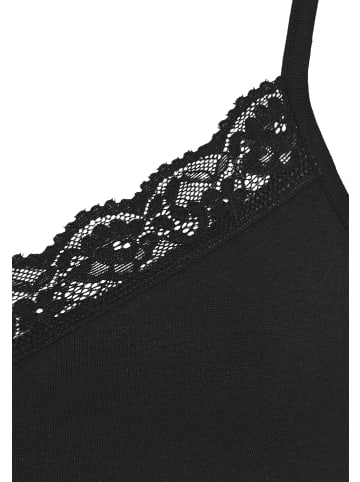 LASCANA Pyjamaoberteil in schwarz