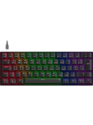 Speedlink Nonbook - SPEEDLINK ATMOS RGB Rainbow Mechanical 60% Gaming Keyboard with brown