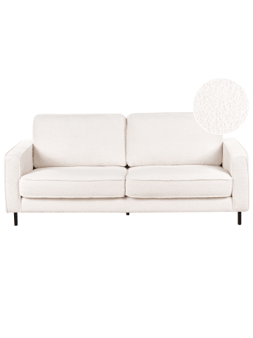Beliani 3-Sitzer Sofa SAVALEN in Weiß/Schwarz - (W) 204 x (H) 87 x (L) 91 cm