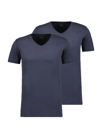 Ragman T-Shirt 2er Pack in Dunkelblau