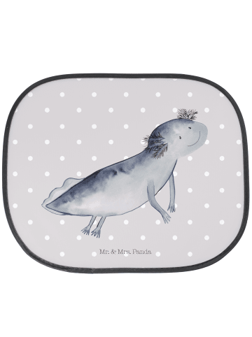 Mr. & Mrs. Panda Auto Sonnenblende Axolotl Schwimmen ohne Spruch in Grau Pastell