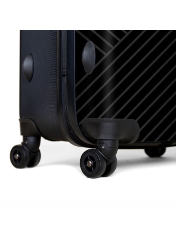 NoBoringSuitCases Suitcase, Koffer, Reisekoffer Schwarzes Linienmuster