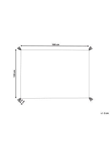Beliani Kuscheldecke MORBI in Beige - (W) 130 x (H) 1 x (L) 180 cm