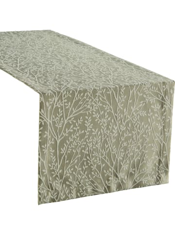 Erwin Müller Jacquard, Baumwollmischung, Gewebt Tischläufer Malaga in lindgrün