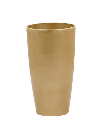 Beliani Outdoor Blumentopf TSERIA in Gold - (W) 32 x (H) 58 x (L) 32 cm