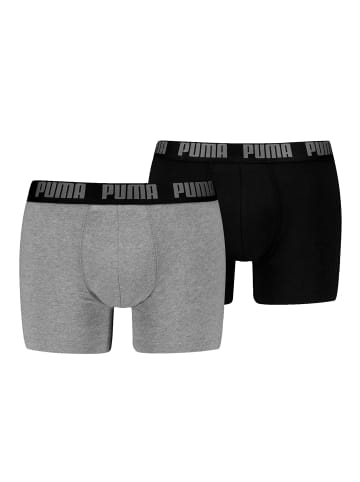Puma Boxershort 2er Pack in Schwarz/Grau