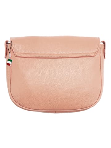 Florence Leder Schultertasche, Umhängetasche Florence Tasche rosa ca. 21cm