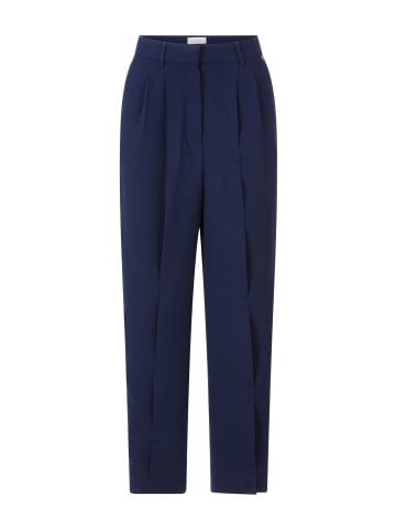 Rich & Royal Wide Leg Pleated Pants in Midnight Blue