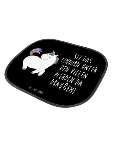 Mr. & Mrs. Panda Sonnenschutz Auto Einhorn Stolzieren mit Spruch in Schwarz